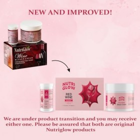 Nutriglow Wine Bleach Cream with Grape Extracts for Blemish Free Fair Complexion, Tan Remove, Glowing Skin, 43Gm
