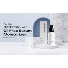 Underated Oil-Free Serum Moisturiser with Oat & Barley Extracts, Lightweight Hydration Formula for Balanced Skin, Non-Greasy 