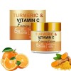 Crème Visage Au Curcuma et à La Vitamine C,Cremes Eclaircissante Hydratante Anti Tache Visage,Crème Hydratante Au Collagène P...