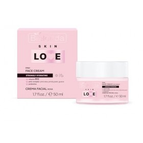 Bielenda SKIN LOVE Crème visage rose fortement hydratante pour le soin quotidien jour et nuit, 50 g