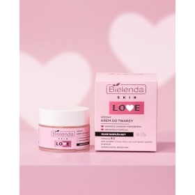 Bielenda SKIN LOVE Crème visage rose fortement hydratante pour le soin quotidien jour et nuit, 50 g