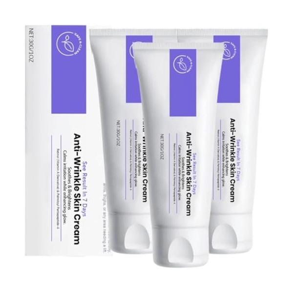 Anti Rides Puissant Immediat, 30ml Creme Lifting Immediat Visage Coréen, Creme Anti Rides Femme, Wrinkle Power Filling Effet ...