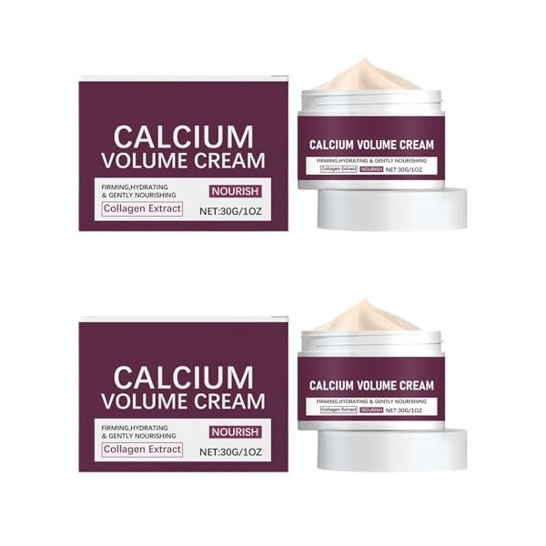 Crème visage hydratante infusée de calcium – Soin quotidien pour peaux sèches – Maintient l’hydratation et la douceur – Crème...