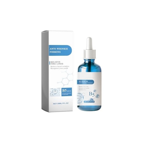 Sérum à la vitamine B5, sérum raffermissant pour le visage, répare en profondeur les rides, réduit les ridules, hydrate et hy