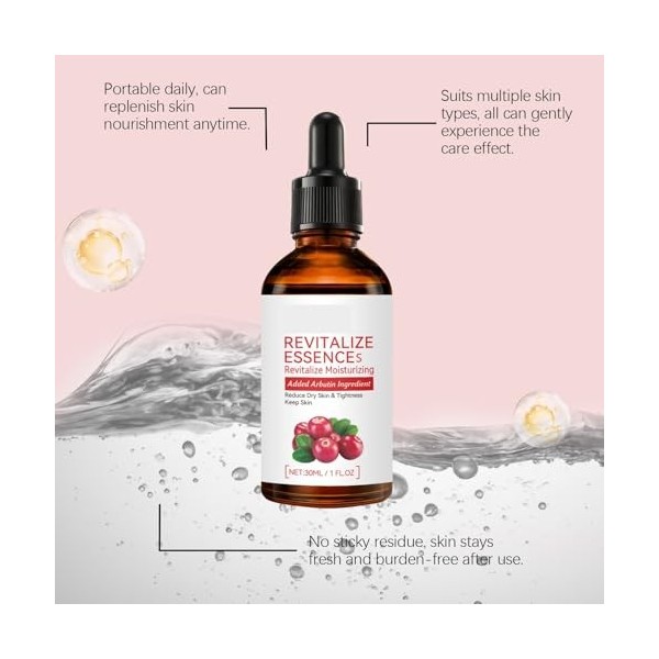 Huile éclaircissante pour le visage, correctrice de taches brunes, hydratante, pour tous types de peau. Formule douce, nourri...