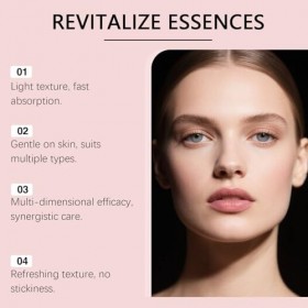 Sérum visage Revitalize Essences, soin de la peau infusé à larbutine, sérum hydratant intense, soin adoucissant le grain de ...