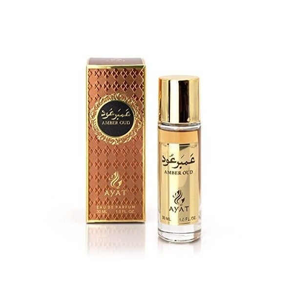 Parfum AMBER OUD 30 ml Eau de Parfum Femme Attar Oudh Arabe Musc Halal Oriental NOTES : Jasmin, Gardénias, Ylang Ylang et Oud