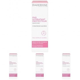 Diadermine Soin de jour hydratant PH5, peaux sèches et sensibles - Le tube de 50ml Lot de 4 Crème Jour et Nuit