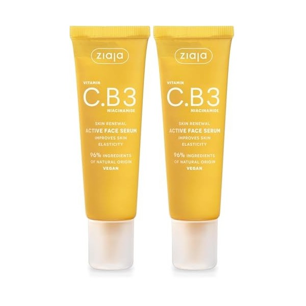 NOVA ENGEL Vitamina C.B3 Niacinamida Serum Facial Activo 30 Ml Lot de 2 Crème Jour et Nuit