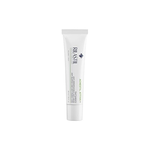 Rilastil Acnestil Attiva + Crème, soin anti-imperfections pour peaux mixtes, grasses et à tendance acnéique, pack de 40 ml