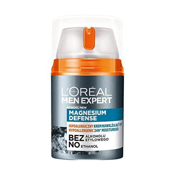 LOréal Paris Men Expert Magnesium Defense Hydratant Hypoallergénique 50 ml