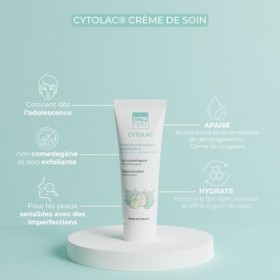 CYTOLNAT-Cytolac Crème Anti-Imperfections- Répare, Hydrate, Apaise, Affine le grain de peau - Diminution du Nombre de Boutons