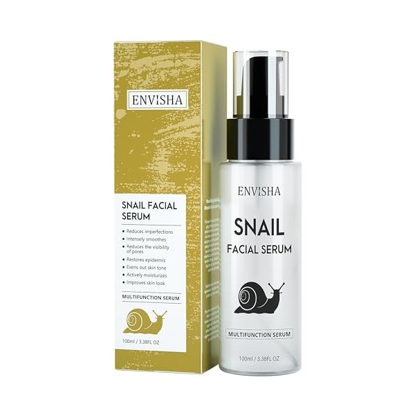 Sérum hydratant pour le visage descargot avec filtre à sécrétions descargot pour peaux ternes et ridules, anti-âge, soin de