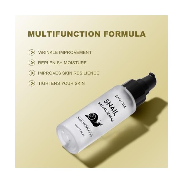 Sérum hydratant pour le visage descargot avec filtre à sécrétions descargot pour peaux ternes et ridules, anti-âge, soin de