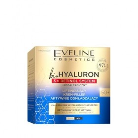 Eveline Cosmetics BiohyalUron 3 x Retinol Louing Crème Filler actif REJUNATION 50+, 50 ml