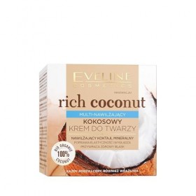Eveline Cosmetics Rich à la noix de coco à noix de coco crème pour le visage de noix de coco, 50 ml