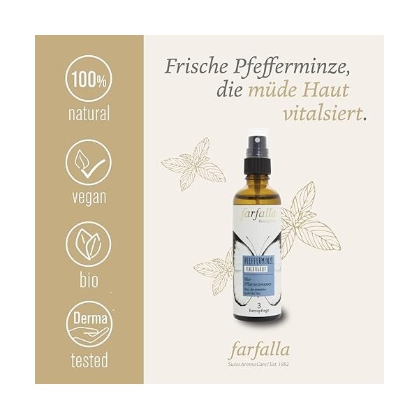 Farfalla - Eau végétale bio - Hydratation - 100% cosmétique naturel certifié - 75 ml