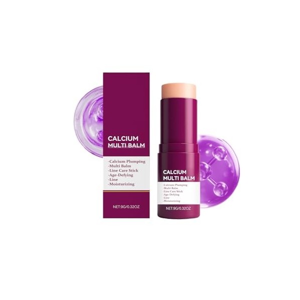 Calcium Multi Balm Stick - Firming Skin Calcium Balm For Wrinkles - Moisturizer For Eyes, Lips, Neck & Face - Infused With Co