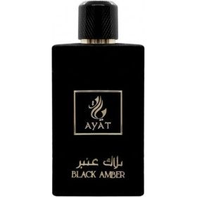Black Amber Ayat Perfumes Eau de parfum pour homme et femme en flacon vaporisateur Motif floral fruité safran rose 100 ml