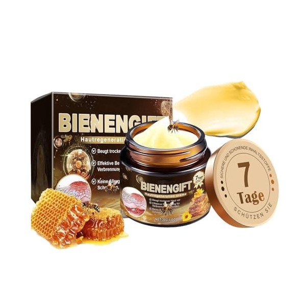 Crème complète au venin dabeille, crème complète au venin dabeille, crème régénérante pour tous les types de peau et lisse 