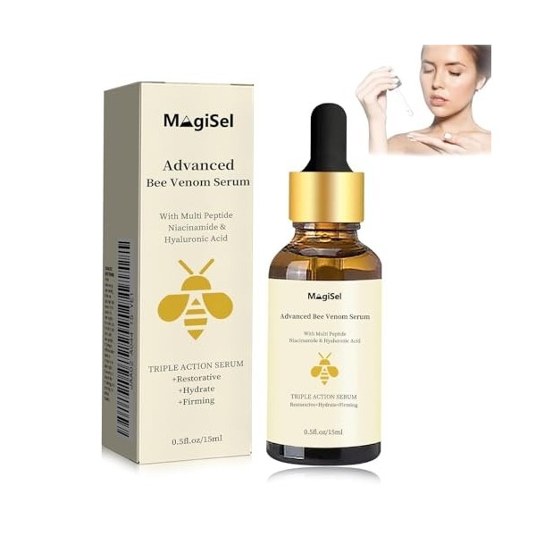 Sérum Anti-âge au Venin dabeille,hydratant et nourrissant au Venin dabeille,15ml Sérum de Soin Bee Venom