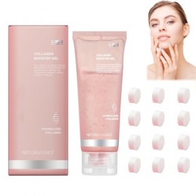 Crème Gel Hydratante Au Collagène, Collagen Lifting Cream, Avec 12 Serviettes Jetables, Gel Hydratant Plump, Gel Soin Anti-âg