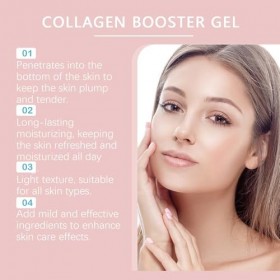 Crème Gel Hydratante Au Collagène, Collagen Lifting Cream, Avec 12 Serviettes Jetables, Gel Hydratant Plump, Gel Soin Anti-âg