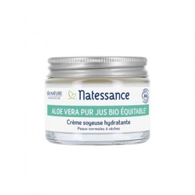Natessance Aloe Vera Pur Jus Bio Équitable Crème Soyeuse Hydratante Bio 50 ml