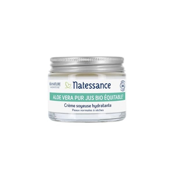 Natessance Aloe Vera Pur Jus Bio Équitable Crème Soyeuse Hydratante Bio 50 ml