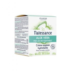 Natessance Aloe Vera Pur Jus Bio Équitable Crème Soyeuse Hydratante Bio 50 ml