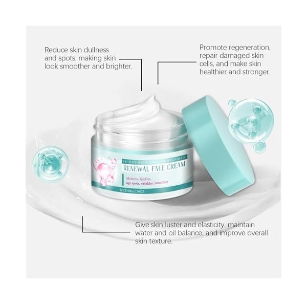 Renewal Face Cream, Anti-Wrinkle Facial Cream, Anti Tache visage, Dark Spot Correcting Glow Cream,Brightening Cream, Dark Spo...