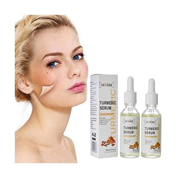 Turmeric Dark Spot Corrector Serum,Sérum correcteur de taches brunes pour le visage et le corps,Sérum Purifiant Anti-taches D...