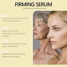 Sérum tenseur instantané pour le visage, sérum anti-rides raffermissant aux polypeptides dor pour un effet liftant, raffermi ...