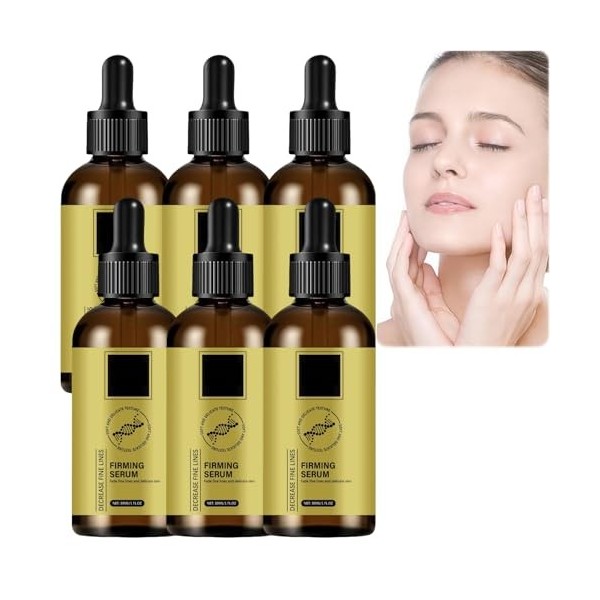 Sérum tenseur instantané pour le visage, sérum anti-rides raffermissant aux polypeptides dor pour un effet liftant, raffermi ...