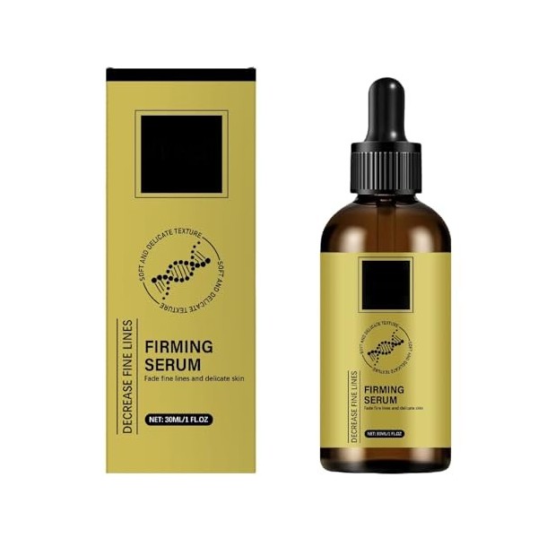 Sérum tenseur instantané pour le visage, sérum anti-rides raffermissant aux polypeptides dor pour un effet liftant, raffermi ...