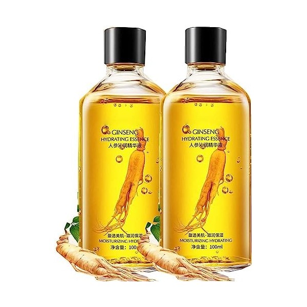 Sérum pour le visage au ginseng, essence anti-âge au collagène anti-rides minimiseur de pores, essence anti-âge polypeptide d
