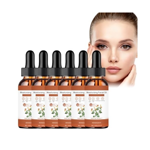Spilanthes Lot de 2 huiles de visage anti-âge pour une hydratation raffermissante et intense, traitement hydratant pour des r...