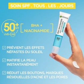 GARNIER SkinActive - Fluide Anti-UV Matifiant & Anti-Imperfections Quotidien - SPF 50+ - Protège & Réduit les Imperfections -...