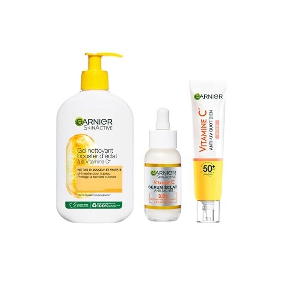 GARNIER SkinActive - Fluide Anti-UV Matifiant & Anti-Imperfections Quotidien - SPF 50+ - Protège & Réduit les Imperfections -...