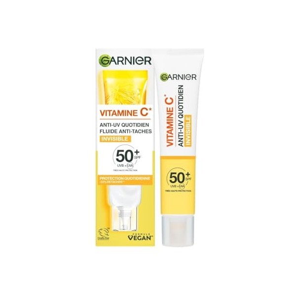 GARNIER SkinActive - Fluide Anti-UV Matifiant & Anti-Imperfections Quotidien - SPF 50+ - Protège & Réduit les Imperfections -...