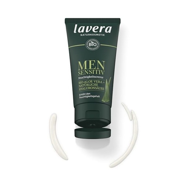 lavera Men sensitiv Crème Hydratante - augmente le niveau d’hydratation - indiquée pour les peaux sensibles - soins pour homm...
