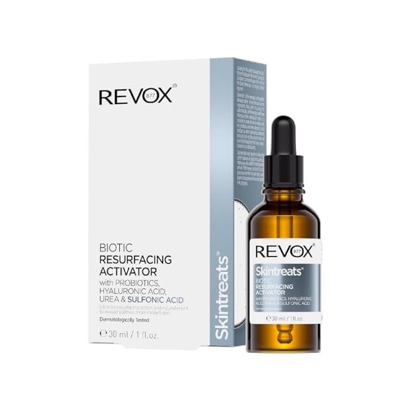 REVOX B77 - Activateur Resurfaçant Skintreats Biotic, 30 ml, Sérum Exfoliant Visage, Renouvelle, Unifie, Hydrate, Apaise, Amé