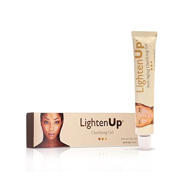 Lighten-Up Anti-Aging Skin Brightening Gel - 1 Fl oz / 30ml, Anti-Aging Cream, with Alpha Arbutin, Argan Oil, Vitamin C