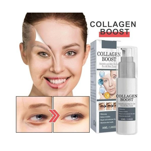 Collagen Boost Sérum anti-âge Collagène Boost Sérum anti-rides Sérum anti-rides Booster de collagène pour le visage avec de l...