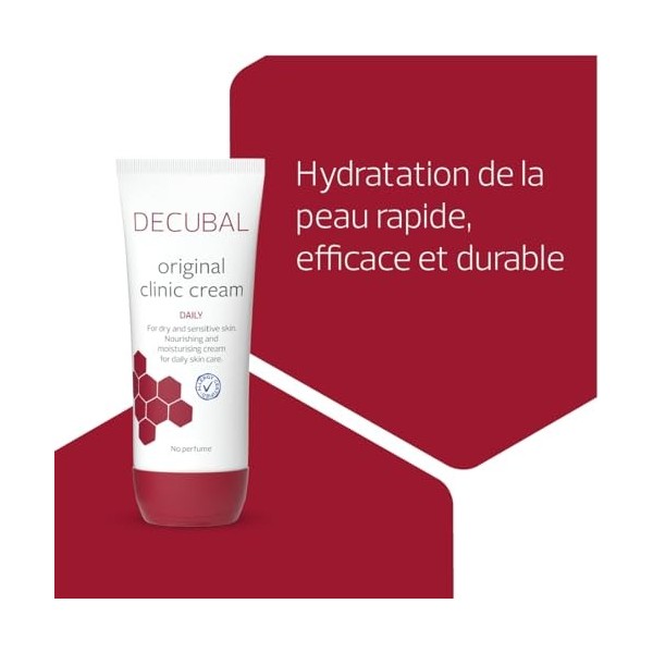 Decubal Crème clinique originale | Hydratant intensif pour peau sèche, très sèche et sensible | Hydratation jusqu’à 72 heures