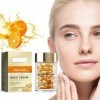 Serum Vitamine C Visage, Sérum De Vitamine C Anti-Âge, Sérum Antioxydant Pour Le Visage, Vitamin C Capsules Pour Le Visage Po
