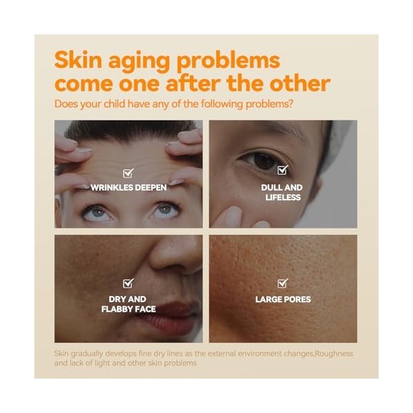 Serum Vitamine C Visage, Sérum De Vitamine C Anti-Âge, Sérum Antioxydant Pour Le Visage, Vitamin C Capsules Pour Le Visage Po