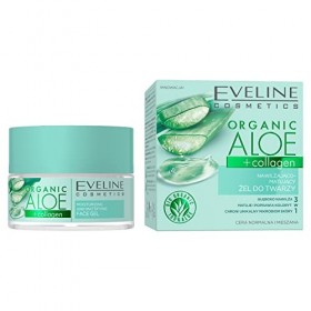 Gel facial hydratant et matifiant Eveline Cosmetics Organic Aloe + Collages, 50 ml