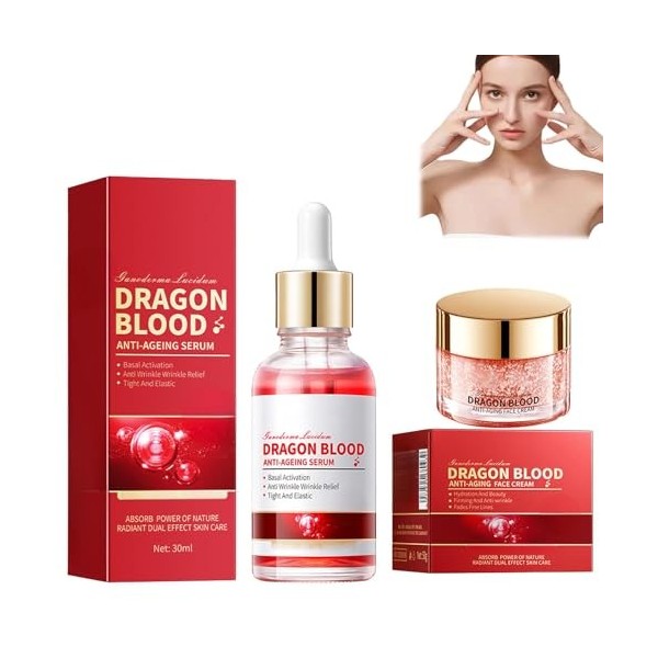 Sérums pour le Visage 30ml+ Crème Hydratante 50g, Pour LHydratation et le Raffermissement de la Peau Afin de Réduire les Rid