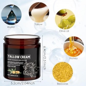 Tallow Moisturizer, Soins de la Peau au Suif de Bœuf, Crème Hydratante au Suif de Bœuf, Hydratant au Suif de Bœuf Au Miel, Be